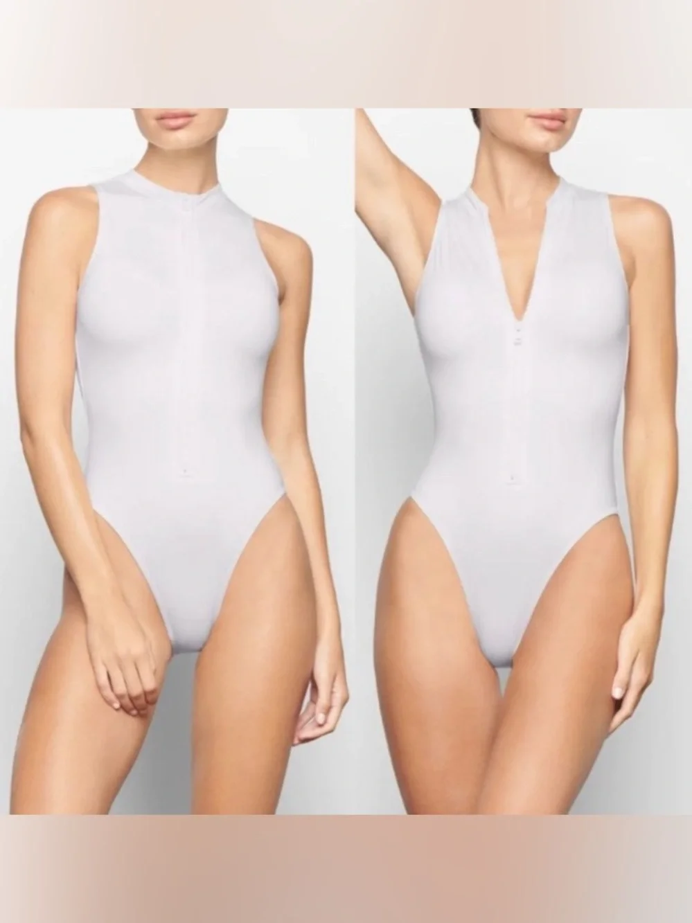 SKIMS Zip Front One Piece Swimsuit L
